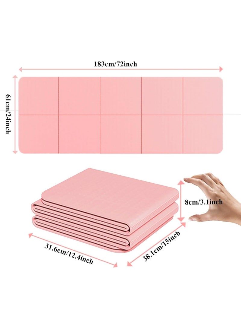 DUNISO Foldable Yoga Mat with Carry Bag, Non-Slip & Foldable Exercise Mat, 4 mm Thick, TPE Material, Sports Mat for Pilates, Gymnastics, Travel and Fitness ﻿ - Image 2